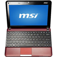 MSI 10" U135-210US Netbook PC with Intel Pine Trail Atom N450 Processor in Red