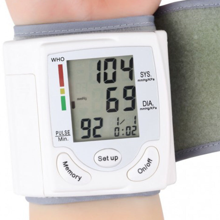 Automatic Digital Wrist Cuff Blood Pressure Monitor