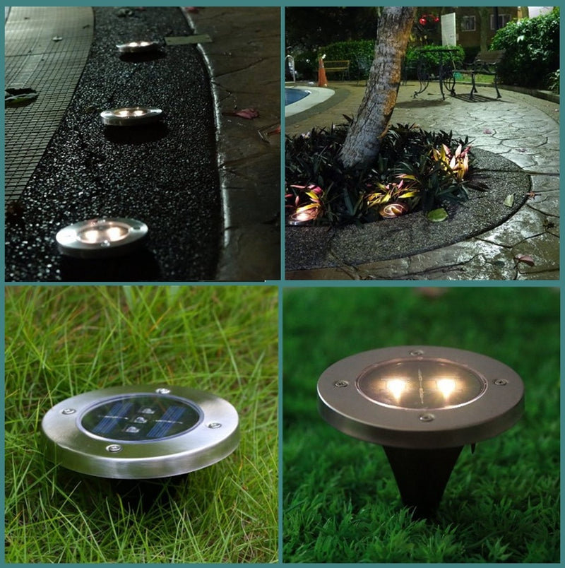 Outdoor Waterproof Buried Solar Stainless Steel LED Lights