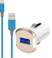 Scosche StrikeLine 3FT Charge & Sync MFI Certified Cable for Lighting Devices + 12W Car Charger