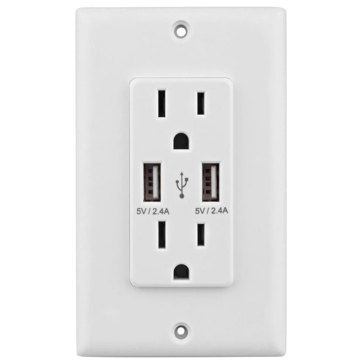 iTD Gear Dual 2.4amp 2-Port Rapid Charging USB Wall Outlet