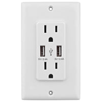 iTD Gear Dual 2.4amp 2-Port Rapid Charging USB Wall Outlet