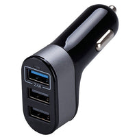 Universal 3-Port Rapid Portable (5.1A) USB Car Charger in 2 colors