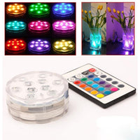10-LED RGB Submersible Base Light With Remote