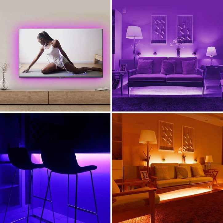 Smart Multicolored LED Light Strip WiFi Controlled - Unlimited Color Options