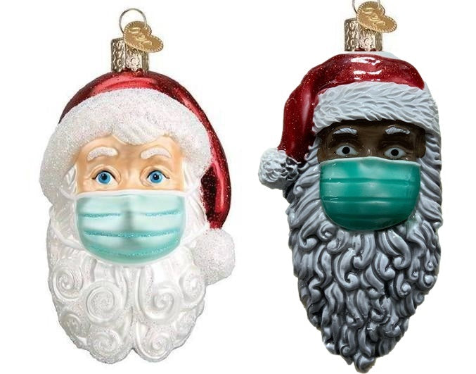 Santa Christmas Facemask Ornament 2020