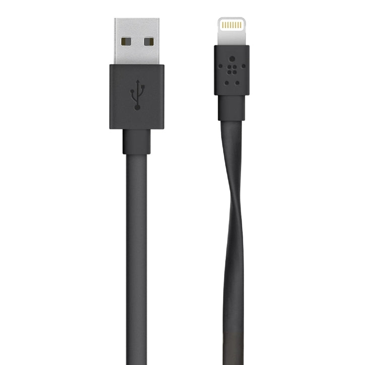 Belkin 4-Foot Flat Lightning to USB Charge Sync Cable in Black
