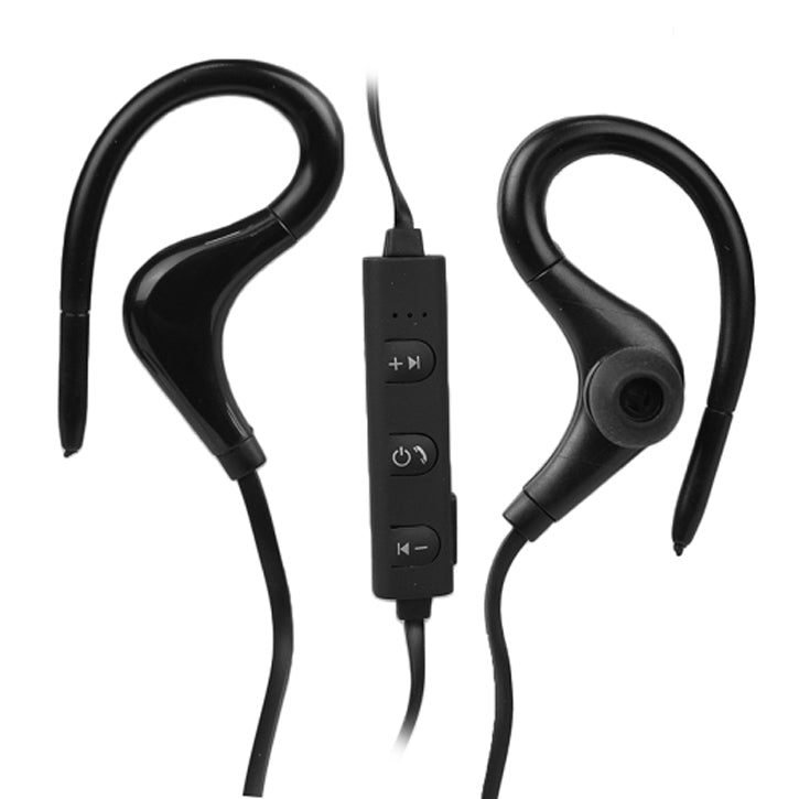 iTD Gear Sport Rechargeable Bluetooth Wireless Stereo Headset with Microphone in Black